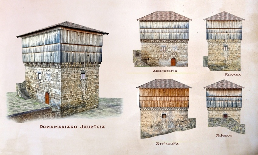 Una de las excursiones indispensables desde Casa Rural Utxunea es Jauregia de Donamaria. Uno de los grandes atractivos para el visitante es recorrer el cadalso, lugar donde se secaba el trigo y al que se accede por una escalera interior de madera. Lo primero que llama la atención es la luz tan especial que se genera en su interior y lo segundo es su acústica. Los ruidos de fuera, como el sonido de los pájaros, el rumor del río o la lluvia, se perciben en esta parte de la torre de una manera mágica, lo que ha llevado a algunos a compararla con una caja musical.